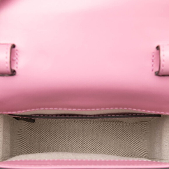 GUCCI Pink Leather Bamboo Backpack - Picture 4 of 7